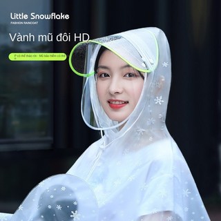 Áo mưa cánh rơi Hàn Quốc có kính che mặt trong suốt trắng chất xịn Korean raincoat【Chiosala12】