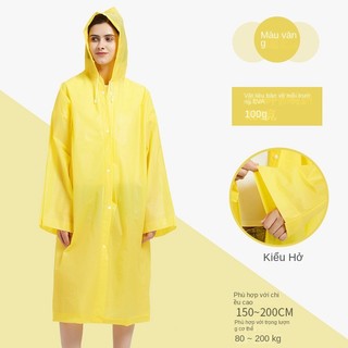 Áo Mưa Trong Suốt Kiểu Dáng Thời Trang Có Khóa Kéo Và Có Nón Bảo Vệ Che Mưa Cực Tốt Fashion transparent raincoat【Chiosala12】