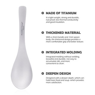 Muỗng Titan Ti1067T Trọng Lượng 20g Tiện Dụng Mang Theo Du Lịch Cắm Trại