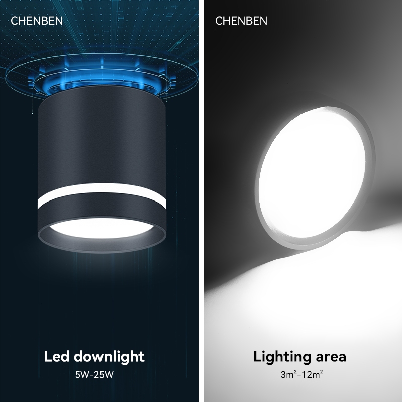 3 Màu Bề Mặt Downlight Led Spot Celing Light Panel Lights 5 / 10 / 15W Spotlight E27 Vuông Tròn Chiếu Sáng Trong Nhà Cho Phòng Ngủ Phòng Khách Ban Công Hội Trường