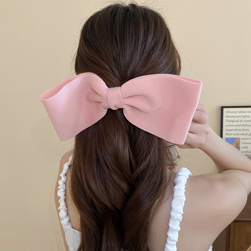 Ngọt Ngào màu nơ mỏ vịt kẹp trái tim cô gái đơn giản đa năng kẹp tóc phong cách Hàn Quốc