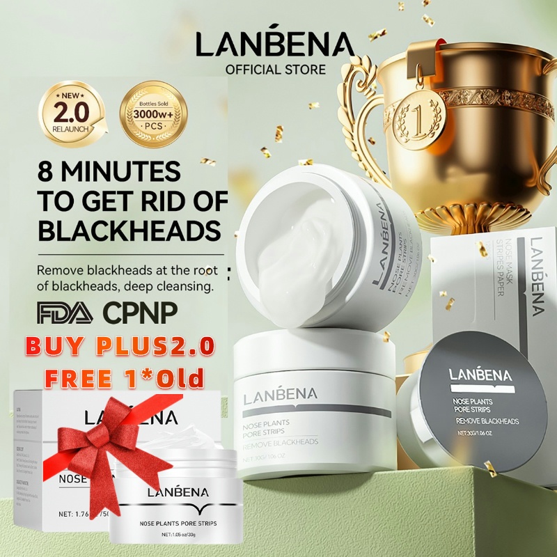 【Buy 30g Free 30g】LANBENA PLUS 2.0 Lột Mụn nâng cấp loại bỏ mụn đầu đen ...