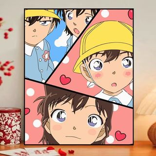 MOZI✨30 * 40cm / 40 * 50cm thám tử Conan tranh tô màu theo số tranh số hóa tranh sơn dầu số hoá Thám Tử Lừng Danh Conan Tranh Sơn Dầu Kỹ Thuật Số Tranh Làm Đầy Tranh Kỹ Thuật Số Tranh Tay Tranh Hoạt Hình Tranh Hoạt Hình Tranh Dầu Tranh Trang Trí