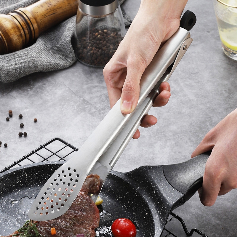 Kẹp Inox 304 Chống Gỉ - Dùng Cho Nướng, Nhà Bếp & Salad | Stainless Steel Tongs for BBQ, Kitchen & Food Handling