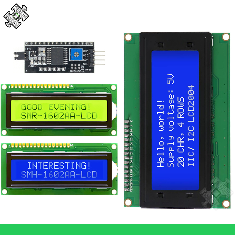 ENGLAB★ Mô-đun hiển thị LCD1602A LCD2004, màu xanh lá cây, bảng hiển ...
