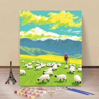 MOZI✨30 * 40cm / 40 * 50cm phong cảnh đồng cỏ tranh tô màu theo số tranh số hóa tranh sơn dầu số hoá Aletai Kỹ Thuật Số Tranh Sơn Dầu Tự Làm Tranh Phong Cảnh Tranh Kỹ Thuật Số Làm Đầy Tranh Chữa Bệnh ins Tranh Lấp Đầy Tay Khả Năng Cao