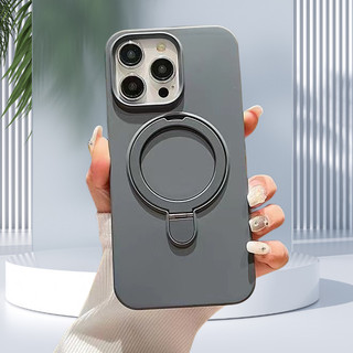 Ốp điện thoại cứng chống rơi silicon lỏng sang trọng màu hồng 15 Pro max cho iPhone15 14 13 12 Pro max có giá đỡ kim loại để bảo vệ mặt sau cứng iPhone