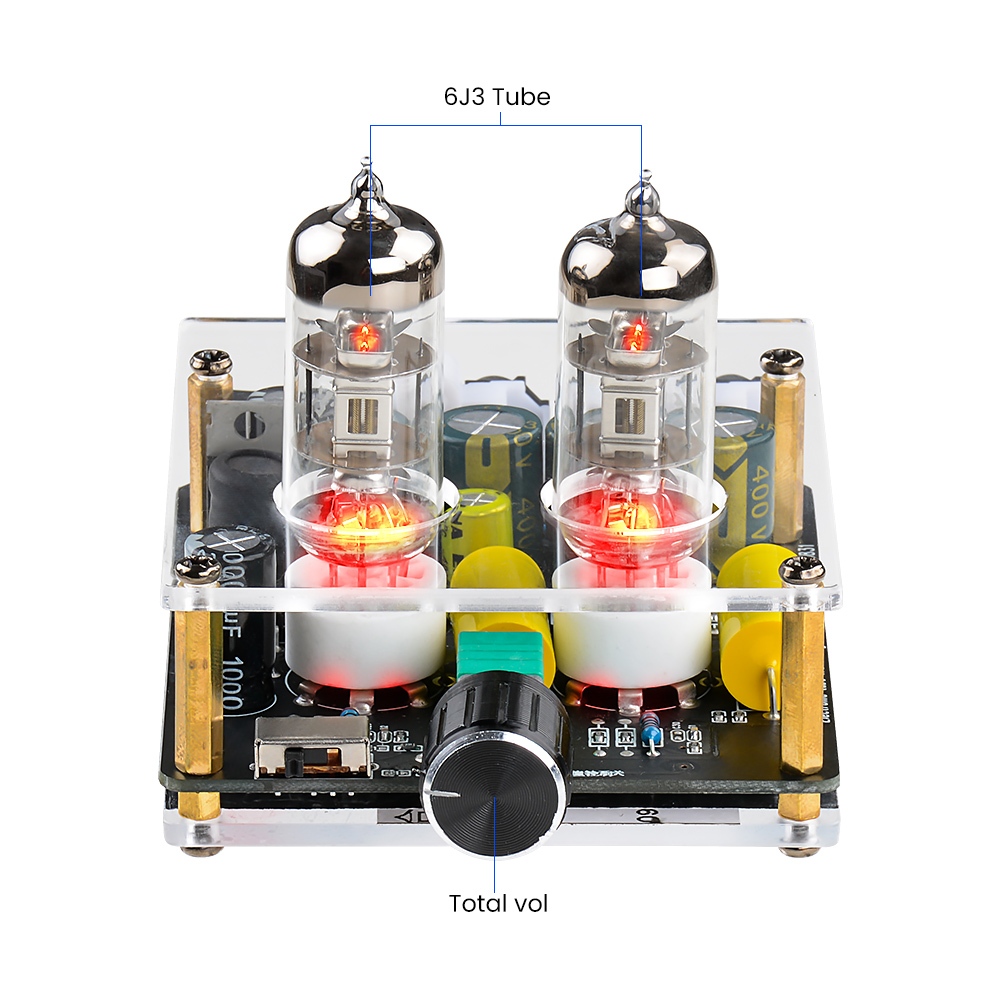 Aiyima Nâng cấp Bộ khuếch đại tiền khuếch đại ống 6A2 HiFi Preamp Bile Buffer Audio Amp Loa Khuếch đại âm thanh Rạp hát tại nhà DIY without supply power | BigBuy360 - bigbuy360.vn