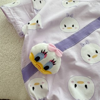 Bộ áo liền quần Cotton ngắn tay mùa hè cho bé trai bé gái Bộ áo liền quần kiểu Hàn Quốc (0-24 tháng)