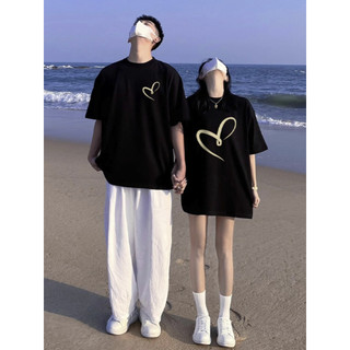 HIIXIIVI Thương Hiệu Mới 100% Cotton Unisex Áo Thun Nữ Tay Ngắn Nam Nữ Baggy Cổ Tròn Rời In Độc Đáo Cặp Đôi Tee