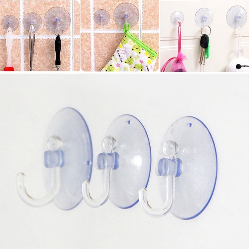 Set 10 Móc Hít Tường Chân Không Treo Đồ Tiện Dụng