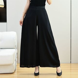Miyake Xếp Ly Cao Cấp Quần Ống Rộng Drap Thanh Lịch Kích Thước Lớn Thường Ngày Rời Mỡ mm Quần Viền Lớn