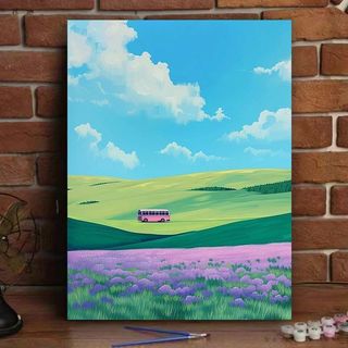 MOZI✨30 * 40cm / 40 * 50cm phong cảnh đồng cỏ tranh tô màu theo số tranh số hóa tranh sơn dầu số hoáThảo Nguyên Phong Cảnh Kỹ Thuật Số Tranh Sơn Màu Tự Làm Tranh Làm Đầy Tranh Kỹ Thuật Số Chữa Bệnh Series Tranh Acrylic Phong Cảnh Tự Nhiên Tranh Trang T