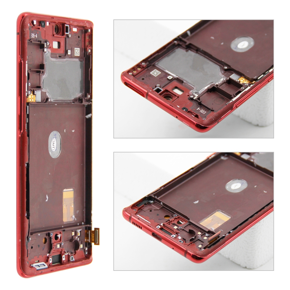 Màn hình LCD TFT đã được thử nghiệm cho Samsung Galaxy S20 FE có khung, LCD cho Samsung S20FE G781B G780 Màn hình thay thế bộ số hóa cảm ứng