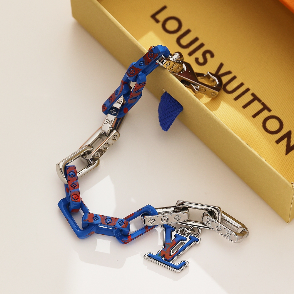 2024 Vòng tay dây chuyền mới Monogram Khắc màu XANH BRACELETS / CỔ CỔ ...