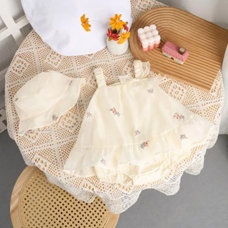 Bộ áo liền quần bé gái bé gái gạc Bộ áo liền quần bé gái Bộ áo liền quần bé gái sơ sinh Quần áo mùa hè Quần áo mùa hè cho bé gái Bộ áo liền quần bé gái mùa hè Quần áo công chúa bé gái Bộ áo liền quần 