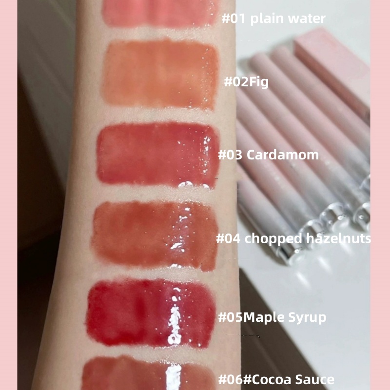 Gegebear HerorangeSon Môi Dạng Thạch Trong Suốt Chống Nước Không Dính Cốc Dưỡng Ẩm Làm Căng Mọng Môi