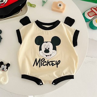 Sơ Sinh Hoạt Hình Dễ Thương Mickey Bodysuit Bé Mùa Hè Mới Quần Áo Bé Trai Và Bé Gái Áo Liền Quần 0-24 Tháng