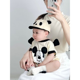 Sơ Sinh Hoạt Hình Dễ Thương Mickey Bodysuit Bé Mùa Hè Mới Quần Áo Bé Trai Và Bé Gái Áo Liền Quần 0-24 Tháng