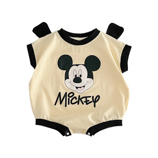 Sơ Sinh Hoạt Hình Dễ Thương Mickey Bodysuit Bé Mùa Hè Mới Quần Áo Bé Trai Và Bé Gái Áo Liền Quần 0-24 Tháng