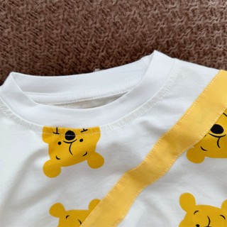 Bộ áo liền quần mùa hè cho bé sơ sinh Gấu Poonie Bé trai và bé gái Tay ngắn Onesie 0-24 tháng tuổi