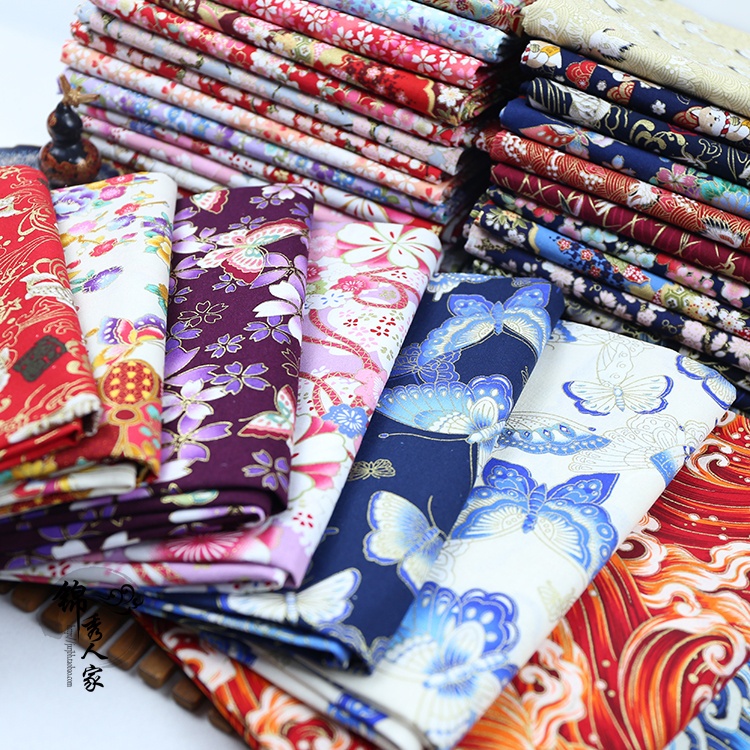 Vải Cotton Đồng Nhật Bản In Vải Cho Gia Đình Kim Cương Tay May Chất Liệu diy Vải TJ1023