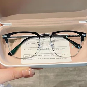 Mắt kính cận 0.50 - 4.00 độ, gọng phẳng chống ánh sáng xanh phong cách Hàn Quốc cho nam nữ, học sinh 1731
