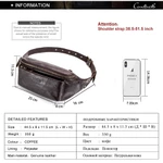 CONTACTS Da Thật Chính Hãng Nam Túi Thắt Lưng Cho Phone vintage Du Lịch Fanny Gói Có Đựng Thẻ Nam Thắt Lưng Túi Dây Kéo bum Túi MỚI — ảnh 7