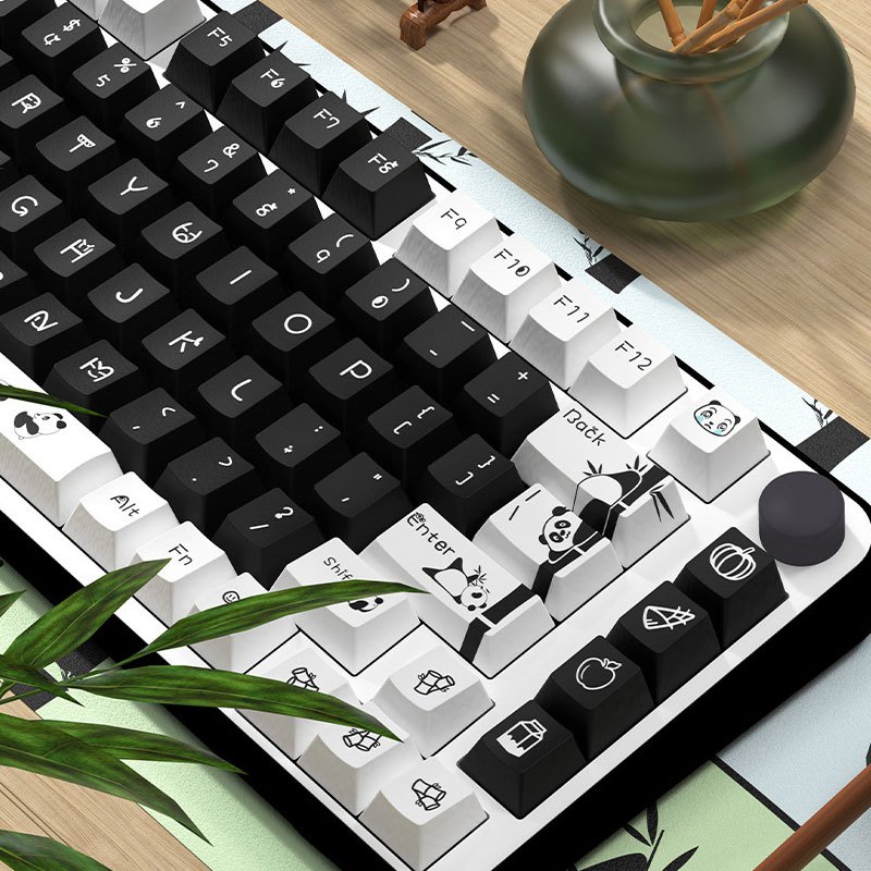Panda Keycap Cherry Profile PBT Năm Mặt Nhuộm Thăng Hoa Bàn Phím Cơ ...