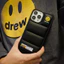 Thương hiệu sang trọng Graffiti Drew màu vàng Smile Face down Case điện thoại cho iphone 15 Pro MAX 14 Pro MAX 14 plus 13 Pro MAX i13 13pro 11 Pro MAX i11 iX Xs XR Xs MAX 12Pro 12promax
