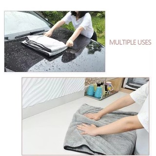 Khăn Lau Xe Hơi Ô Tô Microfiber Cao Cấp SEAMETAL - Siêu Thấm, Không rụng lông, Không phai màu