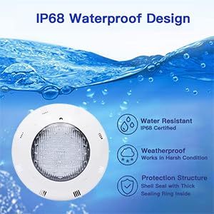Đèn Led Chìm 11.6 ", Đèn Led Thay Đổi Màu Đèn Bể Bơi Đèn Ao Dưới Nước - 7 Màu + 2 Màu Chế Độ Đổi RGB Led Inground Đèn Bể Bơi Bể Bơi Có RC IP68 Chống Thấm Nước