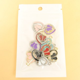 10 Chiếc Độc Đáo Bất Đối Xứng Thiết Kế Trái Tim & Bướm Lấp Lánh Thạch Inlay Men Quyến Rũ Vòng Cổ Thời Trang Bông Tai Và Dây Xích Khác Đồ Trang Trí DIY Lãng Mạn Bướm Mặt Dây Tình Yêu