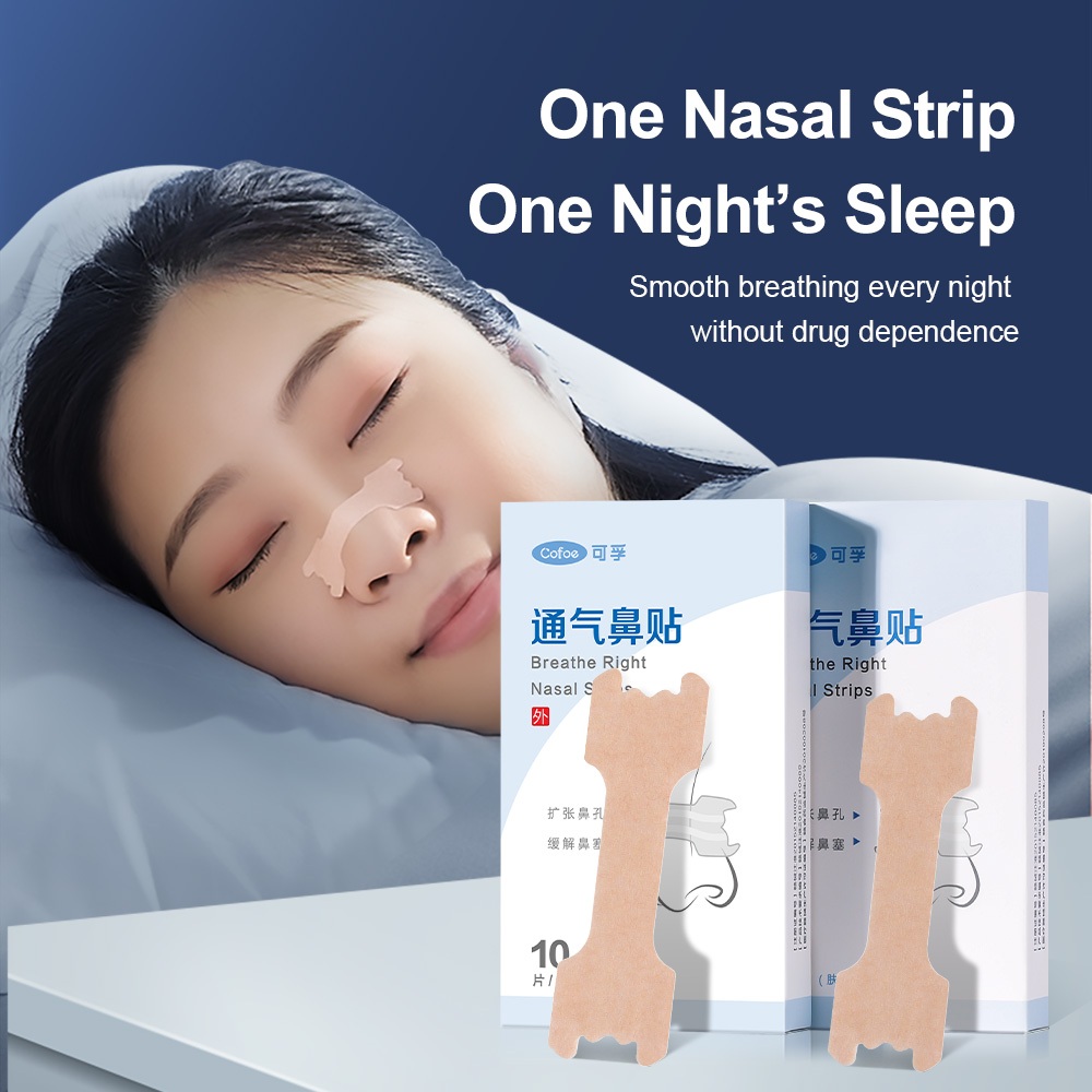 Ảnh Cofoe Thở Phải Dải Mũi Chống Ngáy Dải Hỗ Trợ Giấc Ngủ Dễ Dàng Mất Ngủ Thông Gió Miếng Dán Miếng Dán Di Động Mềm Mại Mặc Cá Nhân Đóng Gói Thông Gió Miếng Dán 3