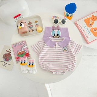 Mùa Hè Bé Gái Onesies Tay Ngắn Sơ Sinh Quần Áo Cho Bé Áo Liền Quần Hoạt Hình Dễ Thương Jumpsuit Body
