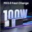 Cáp sạc nhanh UGREEN PD 100W Type C được nâng cấp Cáp dữ liệu Chip E-Marker USB 3.0 cho iPhone 15, Samsung S24 Ultra, Điện thoại Xiaomi Android, iPad, Máy tính xách tay Mackbook Pro
