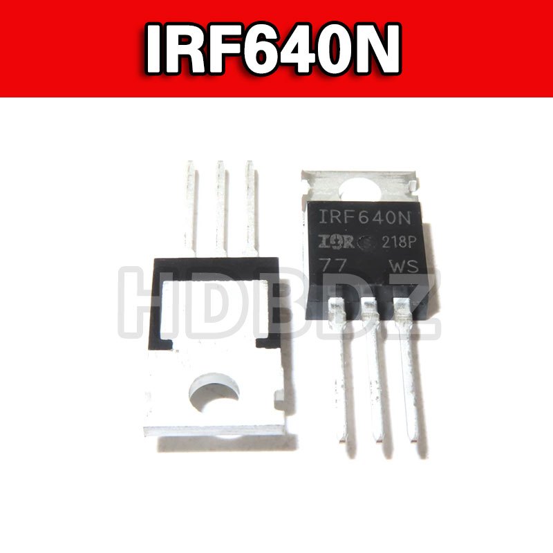 5 Pezzi IRF640NPBF TO-220 – MOSFET N-Channel 200V 30A, Rds(on) 0.11Ω, Per Alimentatori E Inverter, Componente Originale