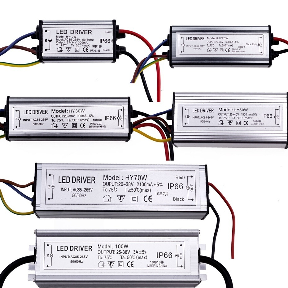 10w 20W 30W 50W 100W Chống Thấm Nước Cao Cấp LED Driver AC85-265V Đầu ...