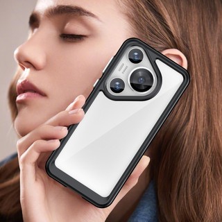 Ốp điện thoại Acrylic trong suốt Huawei Pura 70 Pro Pura70 Pura70Pro P70 Ốp điện thoại trong suốt bằng silicon mềm trong suốt Vỏ lưng cứng chống sốc Vỏ bảo vệ Camera chống rơi