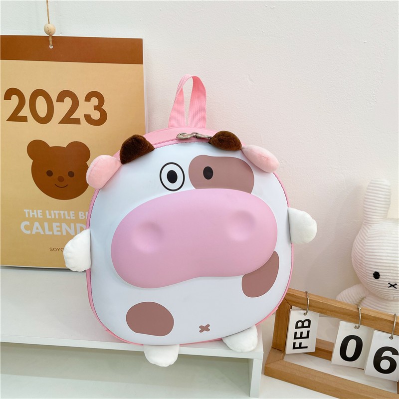 Ba lô bé trai bé gái Kawaii hoạt hình thỏ vỏ trứng trường học màu xanh hồng 1-3 tuổi