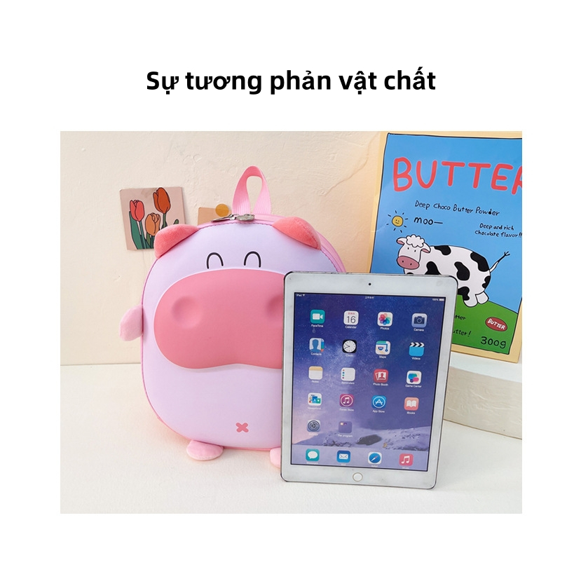 Ba lô bé trai bé gái Kawaii hoạt hình thỏ vỏ trứng trường học màu xanh hồng 1-3 tuổi