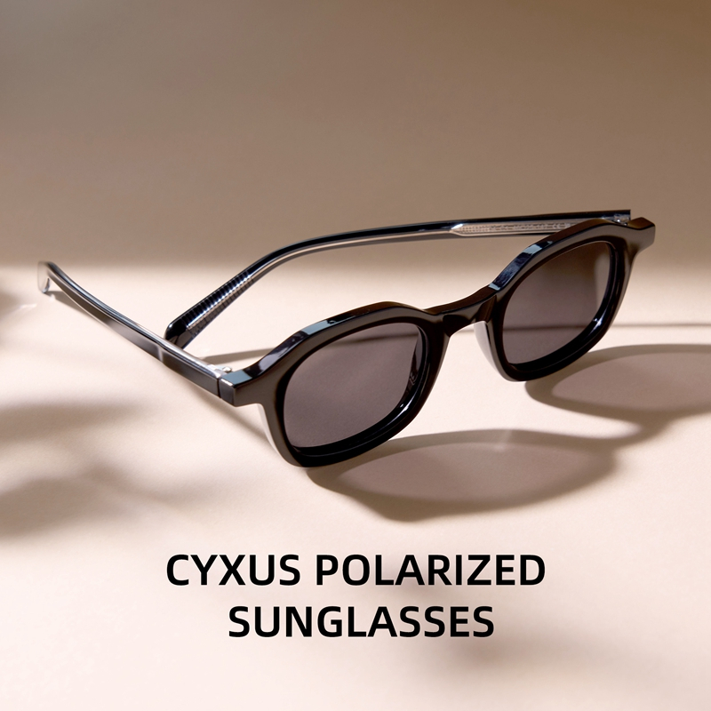 Cyxus Kính Phân Cực UV400 Cho Nam Nữ Gọng TR90 Oval Thời Trang Retro Chống Lóa Hoàn Hảo Đi Chơi Ngoài Trời P1559