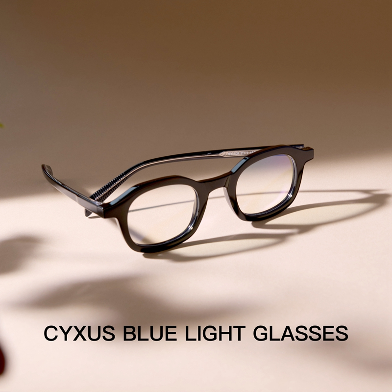 Cyxus Kính Cận Oval Chống Ánh Sáng Xanh Unisex Gọng Đa Giác TR90 Siêu Nhẹ Bảo Vệ Mắt Khi Dùng Máy Tính Chơi Game 8559