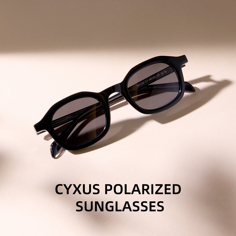 Cyxus Kính Phân Cực UV400 Cho Nam Nữ Gọng TR90 Oval Thời Trang Retro Chống Lóa Hoàn Hảo Đi Chơi Ngoài Trời P1559