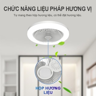 Quạt trần Led CANMEIJIA có đèn E27 Đế 3 màu Đèn trần Điều khiển từ xa Đèn quạt hương liệu có thể điều chỉnh độ sáng Đèn trần thông minh 24W / 30W Bóng đèn Led im lặng Thời gian chiếu sáng nhà f