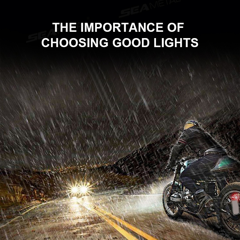 Seametal P15D Đèn Pha LED Xe Máy 3030 Bóng Đèn Chùm Cao Và Thấp Xe Máy Xe Tay Ga ATV Đèn Pha LED 9V-80V Trắng