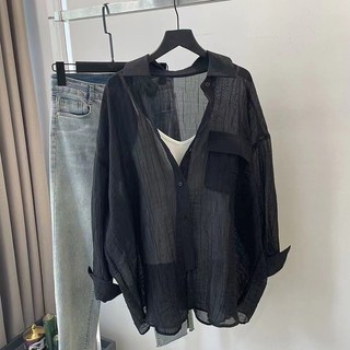 Phong Cách Hàn Quốc Nữ Nữ Áo Sơ Mi Dài Tay Baju Baju Wanita Lengan Panjang