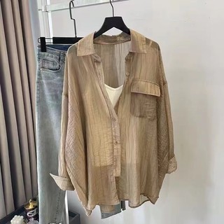 Phong Cách Hàn Quốc Nữ Nữ Áo Sơ Mi Dài Tay Baju Baju Wanita Lengan Panjang