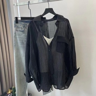 Phong Cách Hàn Quốc Nữ Nữ Áo Sơ Mi Dài Tay Baju Baju Wanita Lengan Panjang