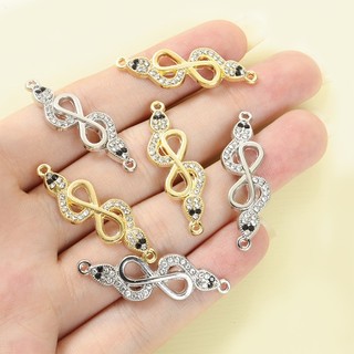 10 Chiếc Sáng Tạo Vô Cực Biểu Tượng Thiết Kế Kim Cương Giả Inlay Hình Rắn Kết Nối Cá Tính Phong Cách Punk Vòng Tay Vòng Cổ Vòng Chân Và Trang Trí Tiệc DIY Đôi Nhẫn Mặt Dây Chuyền